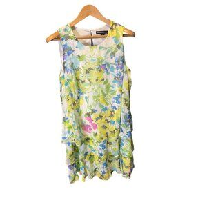 American Living NWT Pastel Multicolor Floral Sleeveless Layered Dress SZ 14